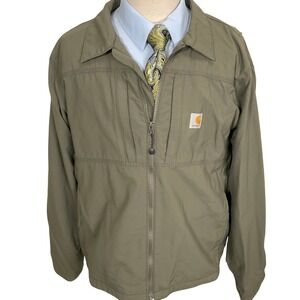 Carhartt Full Swing Cryder Jacket Mens Large Green Rain Defender 101980 316